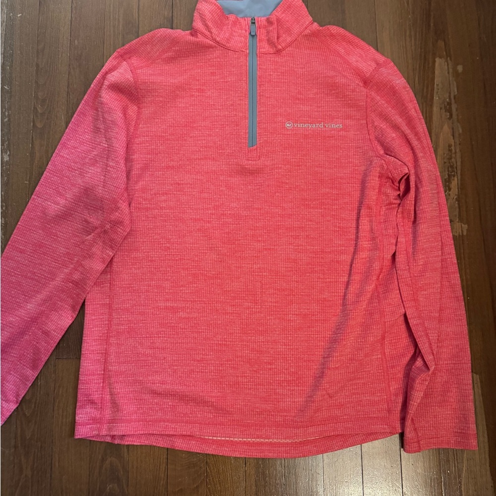 Vineyard Vines Coral Quarter Zip